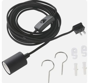 WISBEAM Plug in Pendant Lighting, Hanging Light Kits with 1-Pack, Black 
