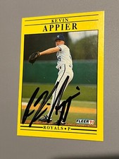 SIGNED BASEBALL CARD AUTO KEVIN APPIER KANSAS CITY ROYALS FLEER 1991 #549