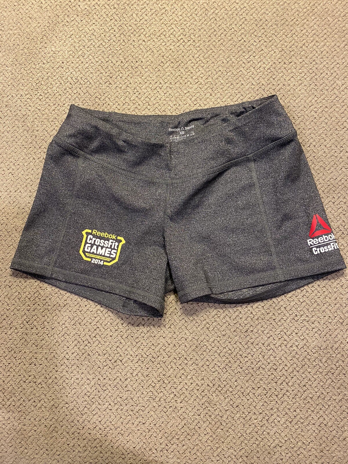 Womens New Reebok Crossfit Games Spandex Compression Shorts XS Gray | eBay