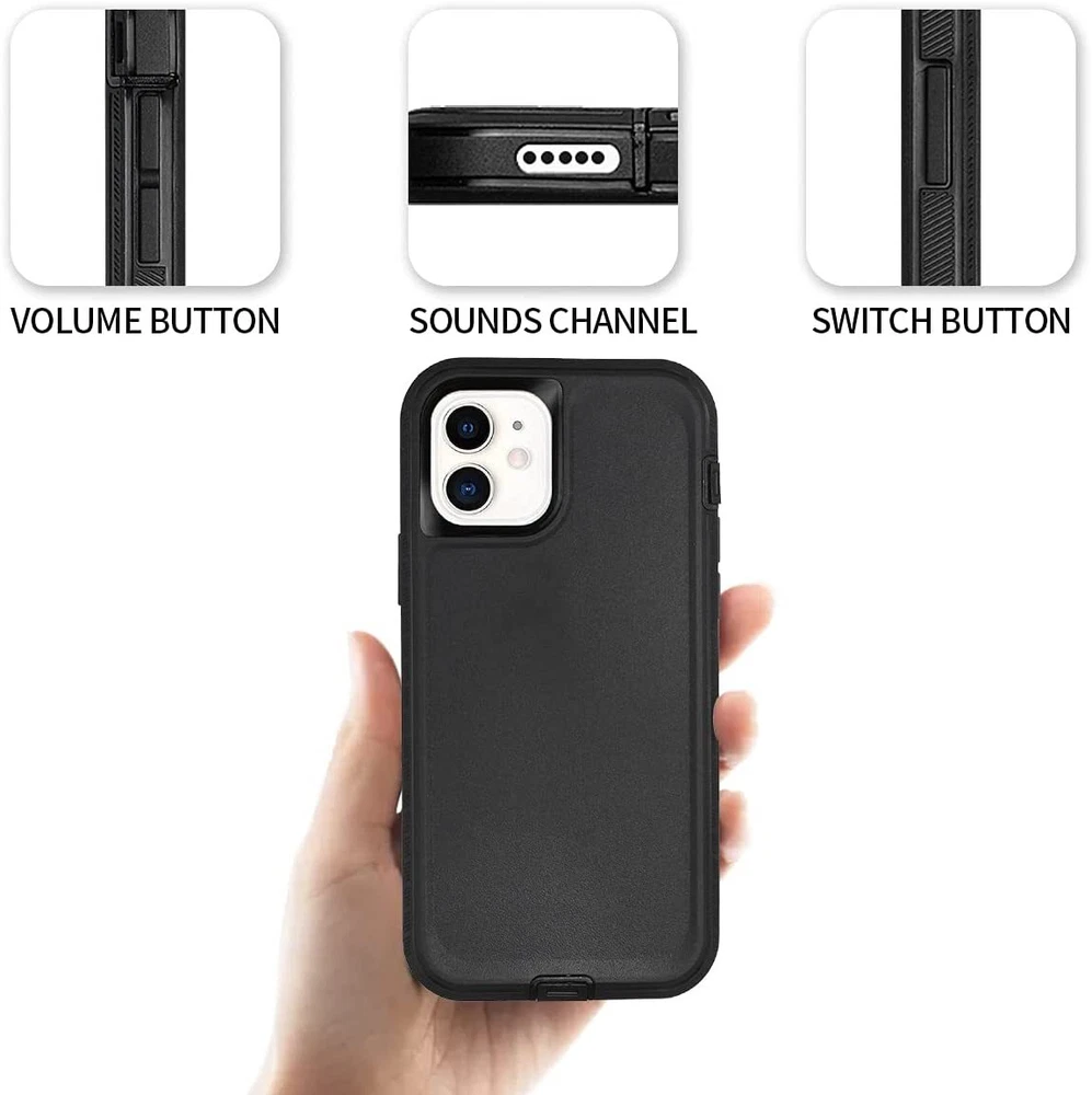 Ultra-Durable Shockproof Phone Case for iPhone 15 Pro Max 14 13 12 11 XR 8 7 Plus