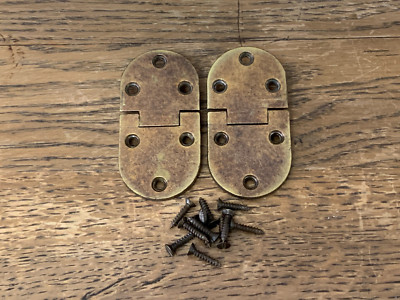 2 Butler Tray Table Hinges KBC N1979 & N1980 Antique Brass Ethan Allen Free Ship