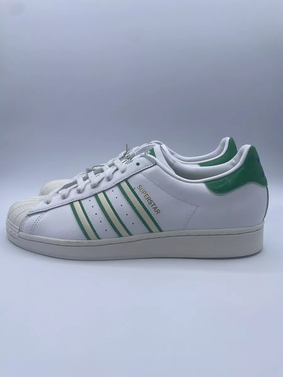 Adidas Men’s Superstar Originals Size 12 White Green | GX9878 |