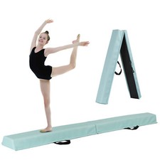 Balance Beam Skill 6ft Folding Performance Training Gymnastics Floor Home Green