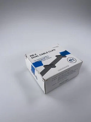 Telecrafter RB-4 Dual Cable Clips | Black | 400 clips