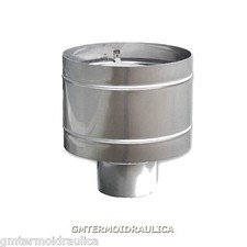 FUMAIOLO CAPPA CANNA FUMARIA A BOTTE ANTIVENTO IN ACCIAIO INOX AISI 304 TONDO