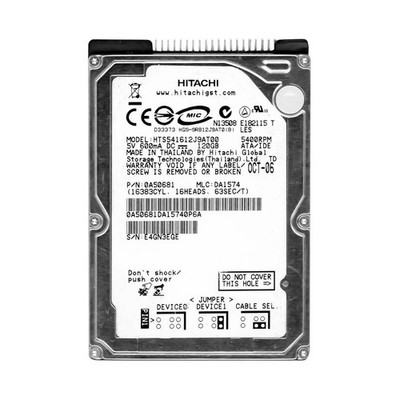 Hitachi Travelstar 5K160 0A28418 HTS541612J9AT00 120GB 2.5'' 5400rpm IDE/Pata HDD