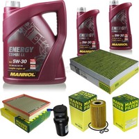 Mann Inspektionspaket 7L Mannol Energy Combi Ll 5W-30 FüR Vw Amarok 2.0 Bitdi