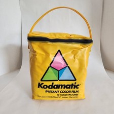 Vintage Yellow Kodak Kodamatic Camera & Film Insulated Cooler Bag Nice & Clean