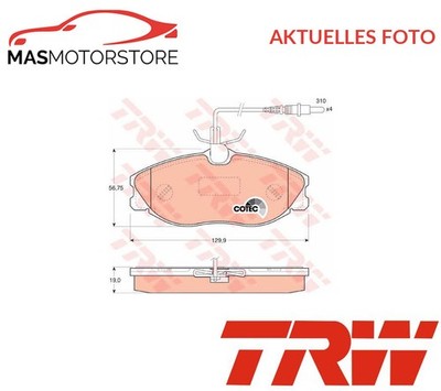 SATZ BREMSBELÄGE BREMSKLÖTZE VORNE TRW GDB1194 P NEU OE QUALITÄT
