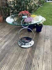 Round Glass Lamp Table - V Good Condition - Still Selling At Furniture Village