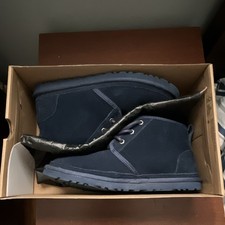 UGG Mens Blue Suede Lace-Up Chukka Ankle Boot...