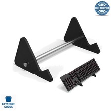 Black Acrylic  Metal 1-Tier Keyboard Display Stand for Gaming  Mechanical K...