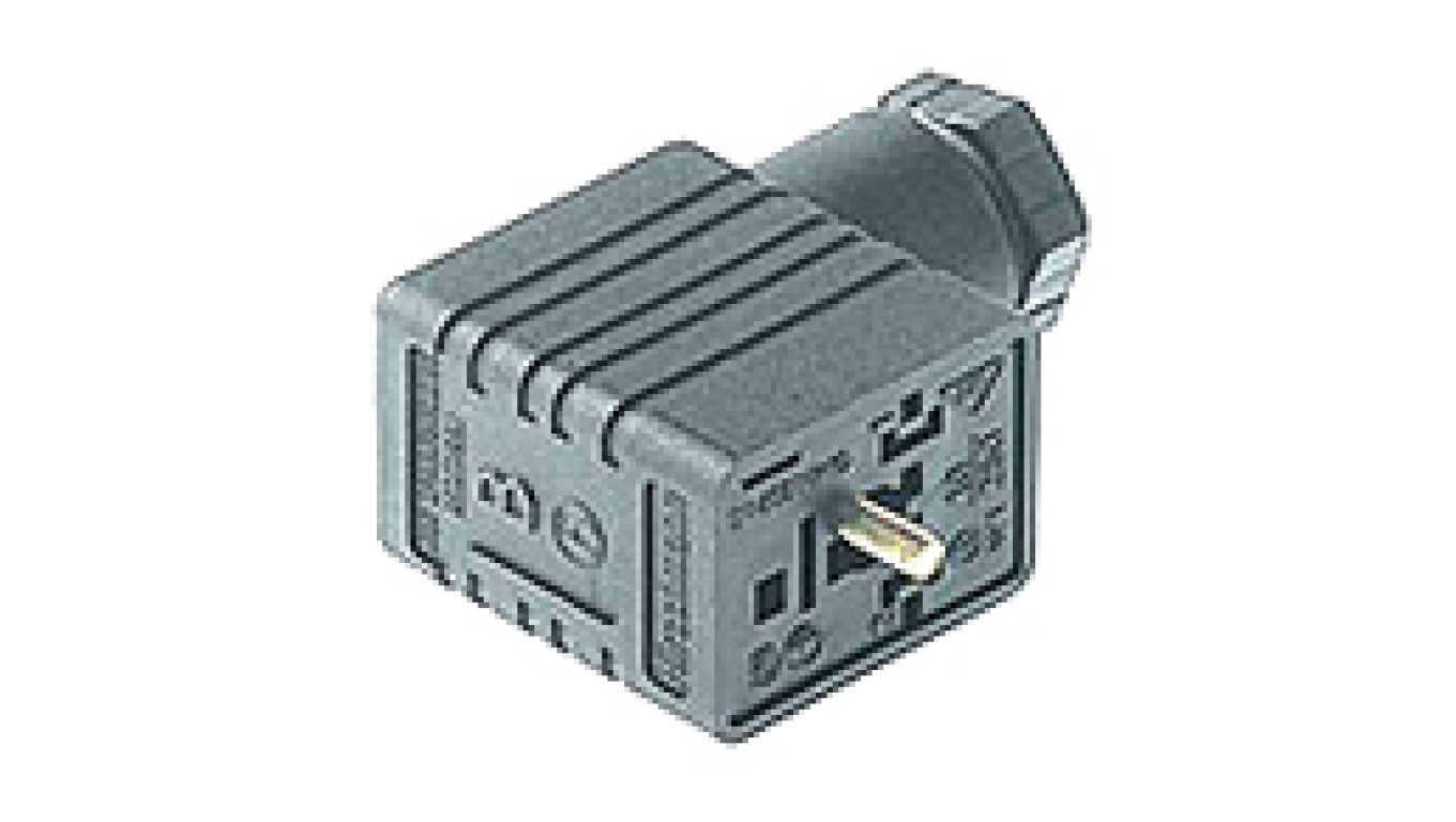 Valve connection cable socket type B in accordance with the industrial st /T2UK