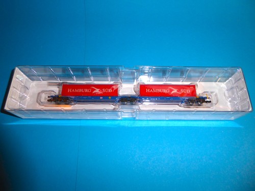 FLEISCHMANN N 825302 "HAMBURG SÜD" Gelenk-Containertragwagen | Condition: Gebraucht