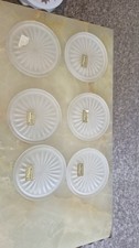 Vintage INN Crystal 24% Lead Crystal Coasters Set of 6 Frosted Glass 3.5"