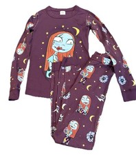Hanna Andersson Nightmare Before Christmas Sally Girls Pajama Set Size 12 purple