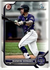 2022 Bowman #BP-46 Warming Bernabel 1st Prospects Colorado Rockies Baseball
