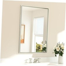 Mirror for Bathroom Sink 24" x 36" Beveled Frame 36"L x 24"W Brushed Nickel