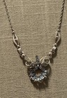 ESPO Joseph Esposito Sterling Silver 925 Blue Topaz Necklace Filigree 16.5" — photo 1