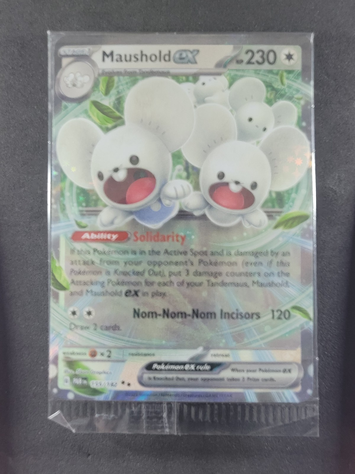 SEALED Maushold ex 155/182 Paradox Rift Cosmos Holo Pokemon TCG