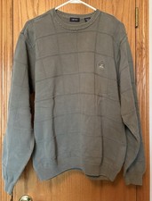 Izod Men  s Size Large 100 Cotton Knit Casual Sweater In Beige Color