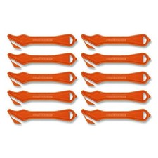 Klever Kutter Excel Plus Safety Cutter, 7" Plastic Handle, Orange, 10/Box