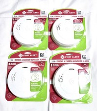 First Alert Alarm Combo 2-IN-1 Smoke Carbon Monoxide Alarm 10 Year Battery 4PK