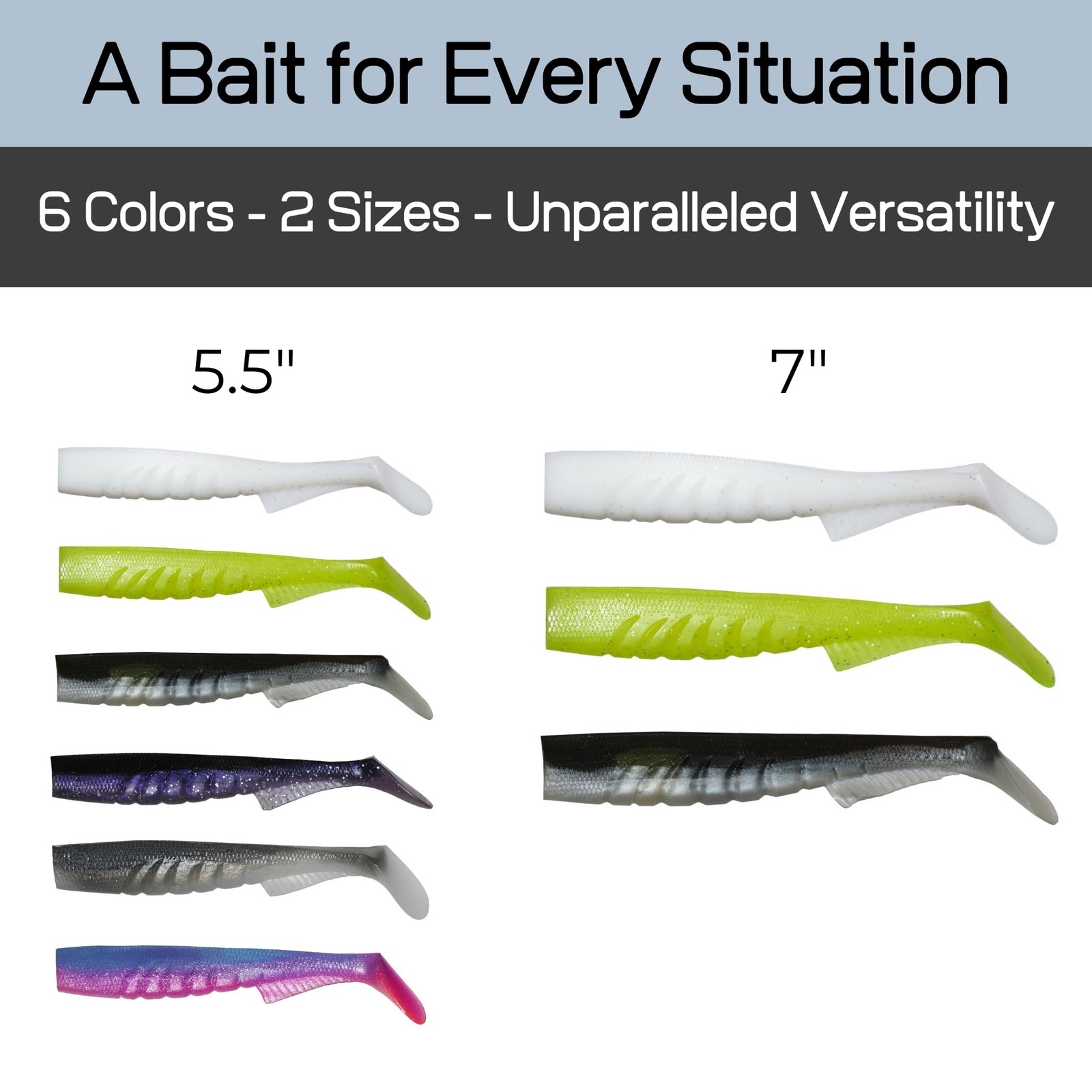 Extreme Paddle Tail Swim Baits - Soft Plastic Swimbaits, Premium Paddle Tail ... - Image 5