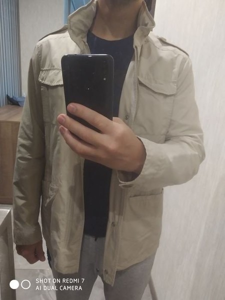 Men Windsor Jacket Beige Fabric 48