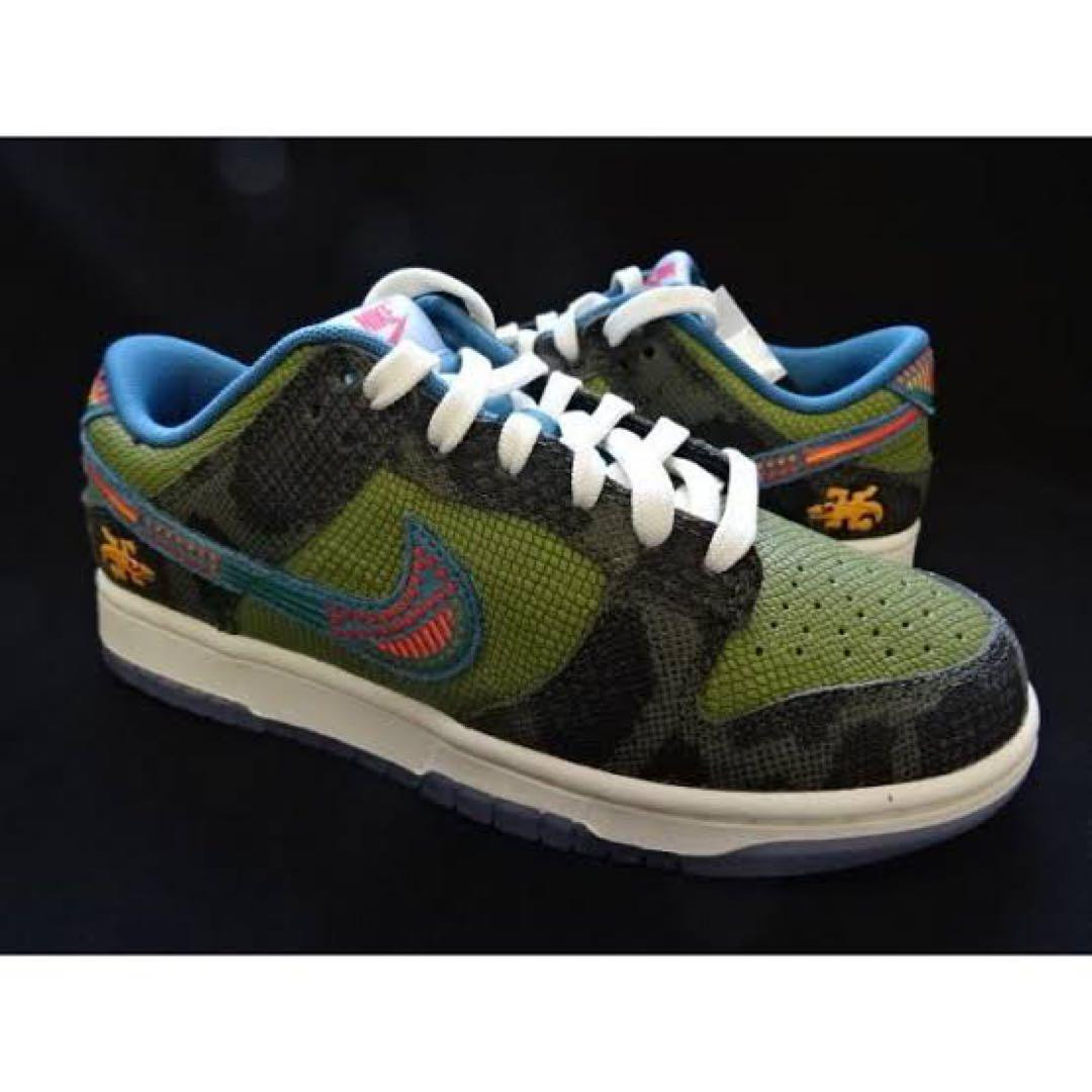 Nike Dunk Low Prm DO2160-335 Men's Sneakers Size 7.5 US Green/Black
