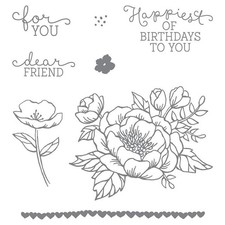 Stampin Up - Birthday Blooms stamp set. USED