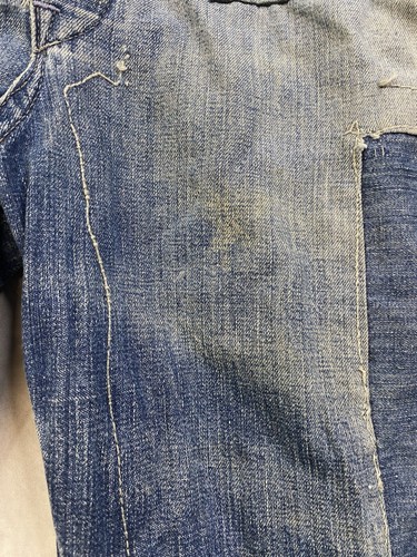 Vintage 1940s Bilt-Well Denim Sanforized Overalls Union Made Size 46x25 Rare - Picture 15 of 24