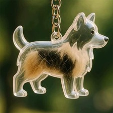 Clear Puppy Hair Memorial Capsule Pet's Dog Fur Container DIY Pendant Keychain