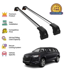 Premium Quality Roof Rack Cross Bar set for Audi Q7 2006 - 2015      -Silver