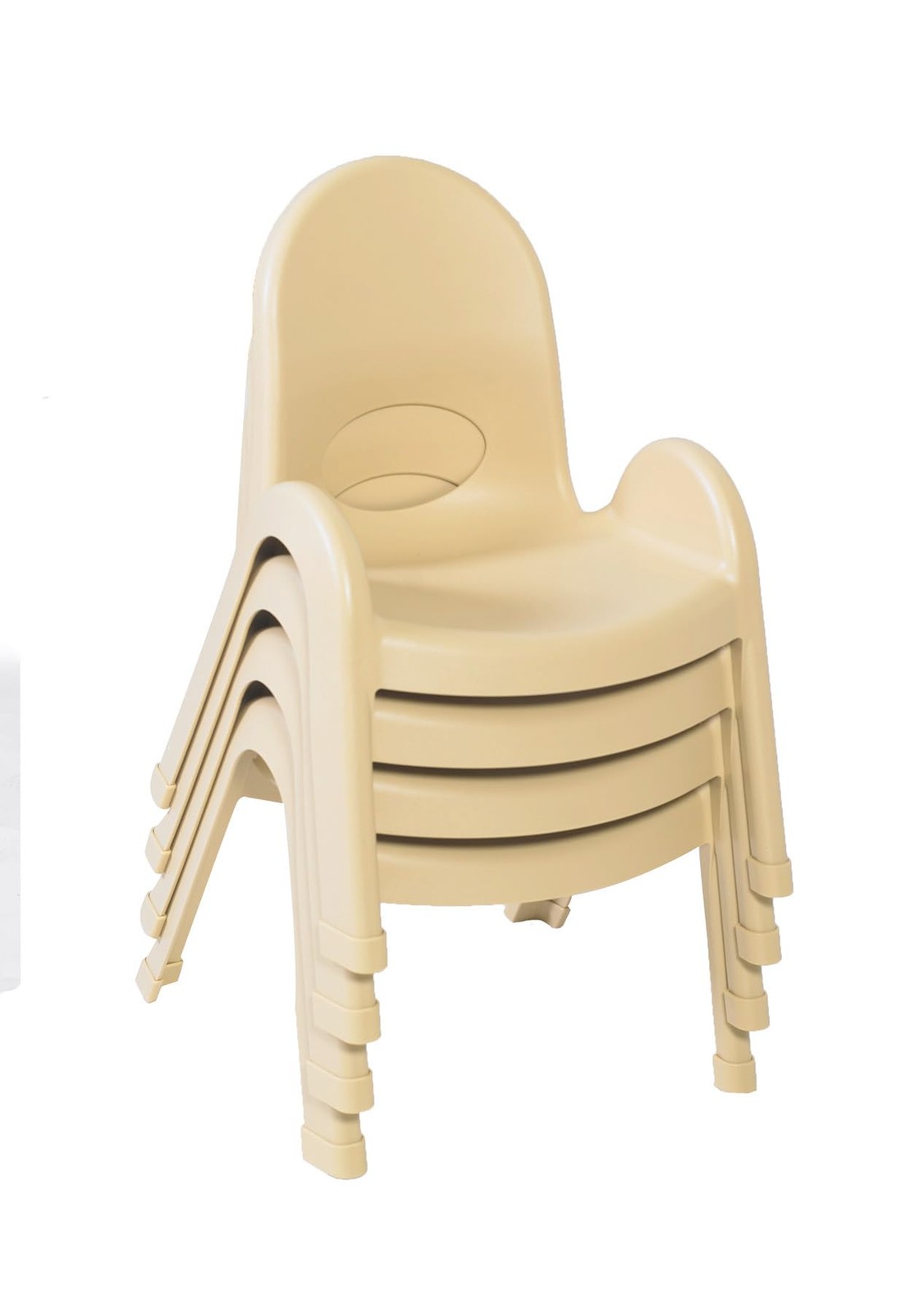 Natural Tan 4 Pack Stackable Ergonomic Seating Soluti