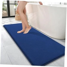  Thick Memory Foam Bath Mat Rug 47x17, Extra Soft Absorbent 47" x 17" Navy