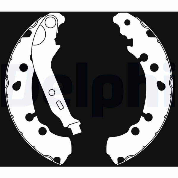 Delphi Bremsbacken Satz Hinterachse Passend FÜR Daihatsu Charade Toyota Yaris-image
