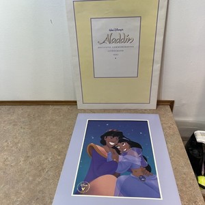 Aladdin Lithograph Walt Disney Store Exclusive Commemorative 1993 w/Envelope