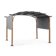 Gazebo Taormina 3.6X3 Naturale Antracite riplock antistrappo telo scorrevole YES