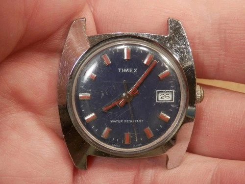 Vtg 1974 Estate Fresh Men's Timex Manual Wind Wristwatch 23653 02574 Britain