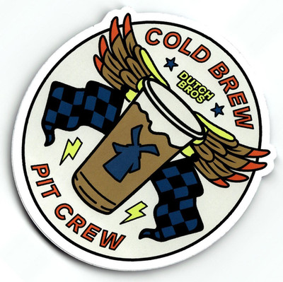 Dutch Bros Sticker Cold Brew Pit Crew April 2024 New, Fast Free Shipping