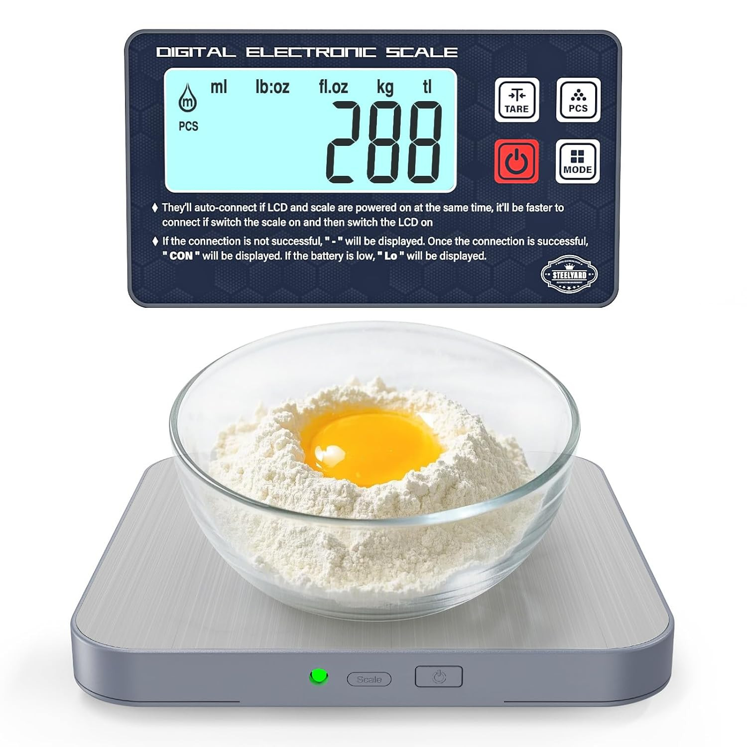 AWLKIM® Digital Kitchen Food Scale -Detachable Display Electronic Weight Scale