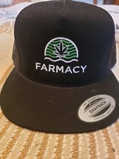 FARMACY Black Mens Trucker Hat Snapback Mesh ...