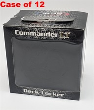 Case of 12 BCW Dark Brown /Black Deck Commander LT 100 Leatherette Storage Boxes