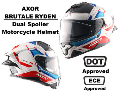 AXOR ''Brutale Ryden'' Dual Spoiler DOT & ECE Certified Motorradhelm