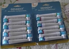 NIP Genkent replacement toothbrush heads 2 packs of 8