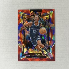 2024-25 Panini Select - Ja Morant Red Cracked Ice Prizm #60 GRIZZLIES