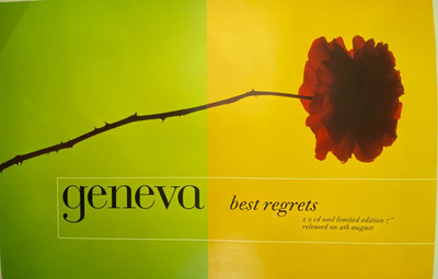 Rare GENEVA - BEST REGRETS Promo Poster 1997 Indie Rock Ex Cond 19x27 inch