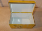 Vintage Recipe Box Tin Ohio Art Metal Yellow with Daisies — photo 3