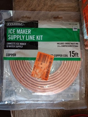Everbilt 1/4'' 15ft Ice Maker Supply Line Kit Copper Line ONLY